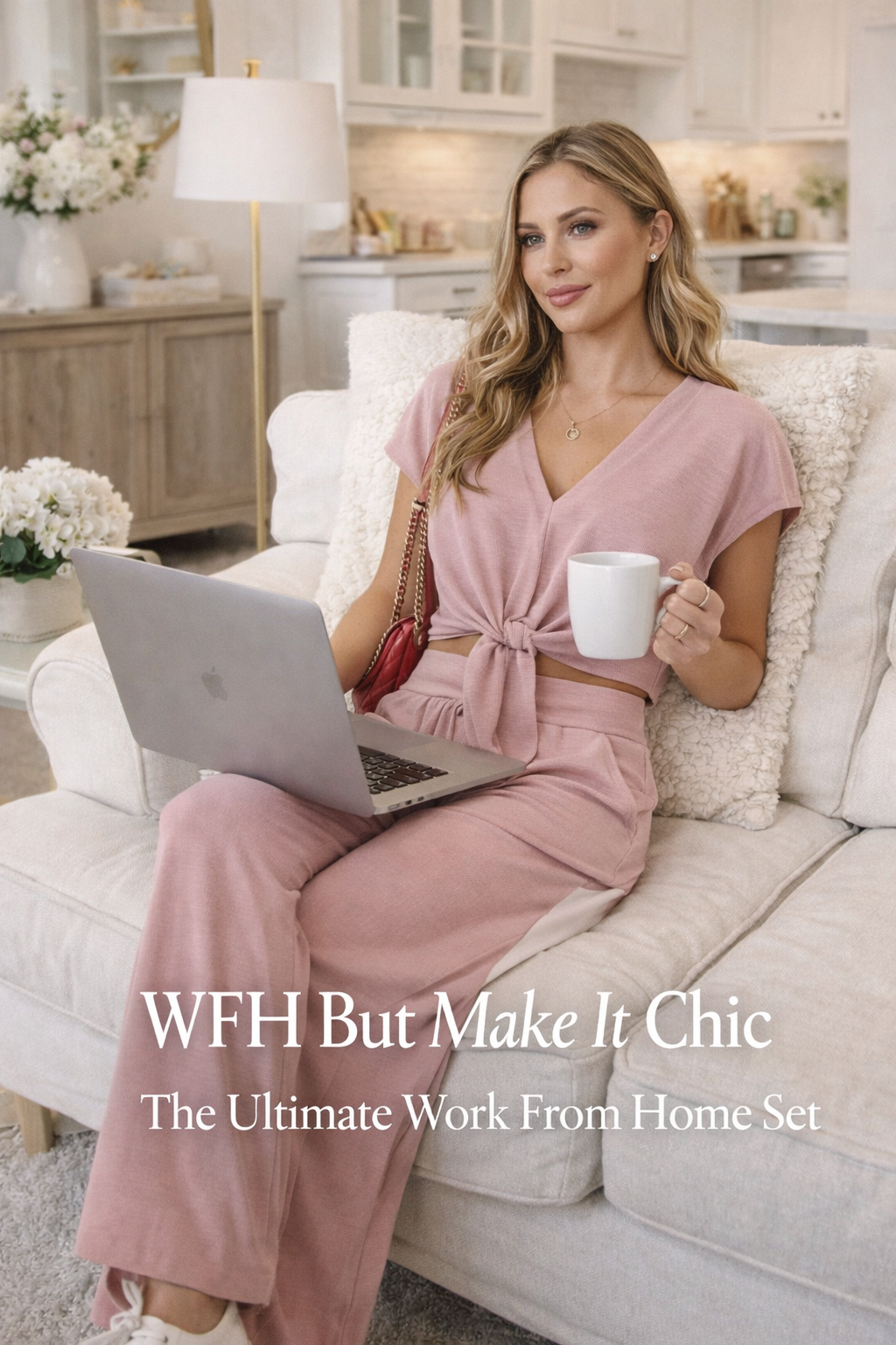 Tie Front Top and Wide Leg Pants Set | Everyday Comfort